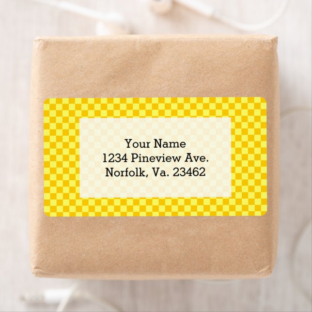 Etiqueta Yellow Combination Checkerboard by ShirleyTaylor (Insitu)