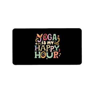 Etiqueta Yoga É Minha Hora Feliz