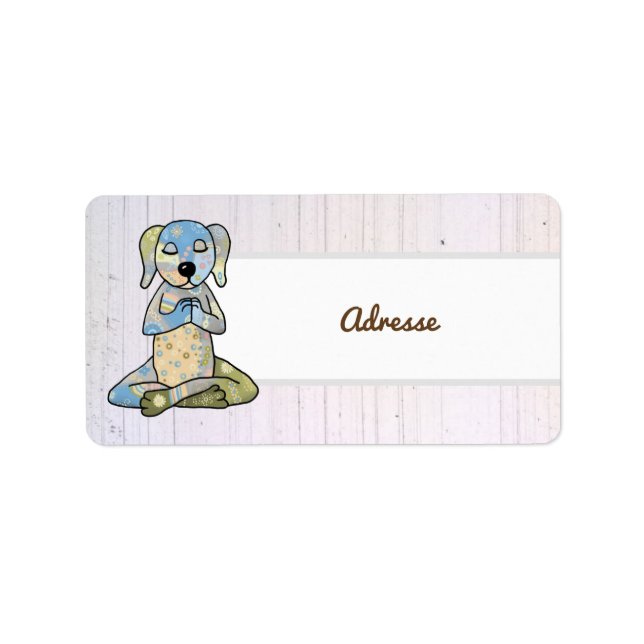 Etiqueta Yogahund Adressaufkleber (Frente)