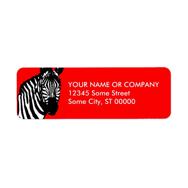Etiqueta zebra. (Frente)