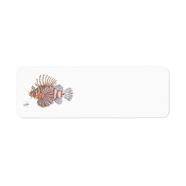 ETIQUETA ZEBRA LIONFISH (Frente)