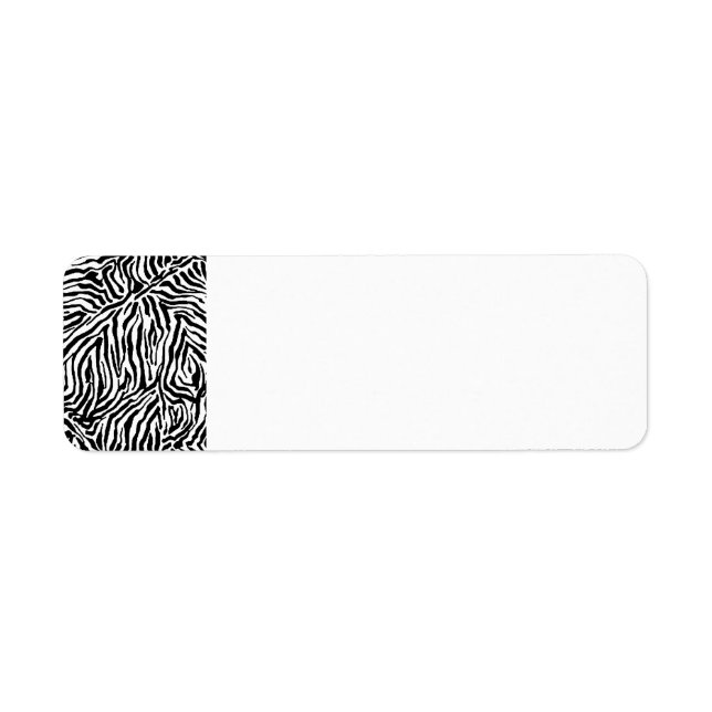 Etiqueta Zebra Stripe Swirls Moda dos padrões (Frente)