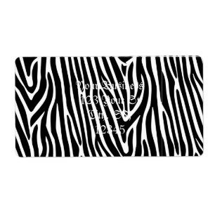 Etiqueta Zebra Stripes Padrão Thunder_Cove