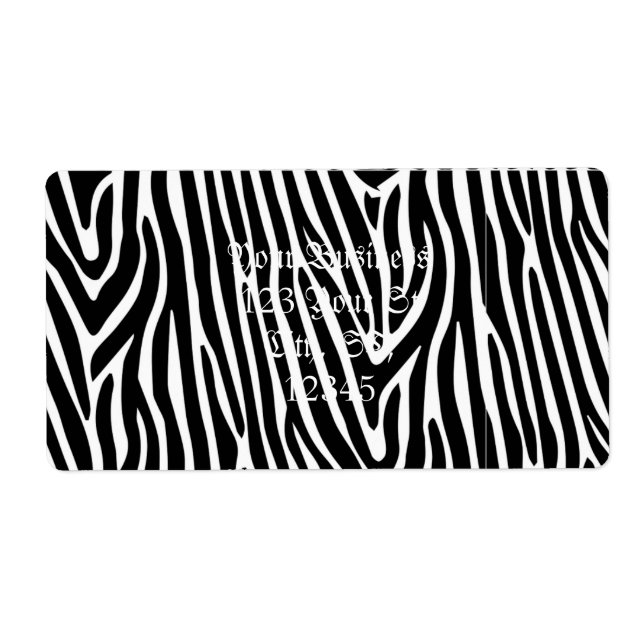Etiqueta Zebra Stripes Padrão Thunder_Cove (Frente)