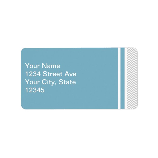 Etiqueta ZigZag de Cinzas simples (Frente)