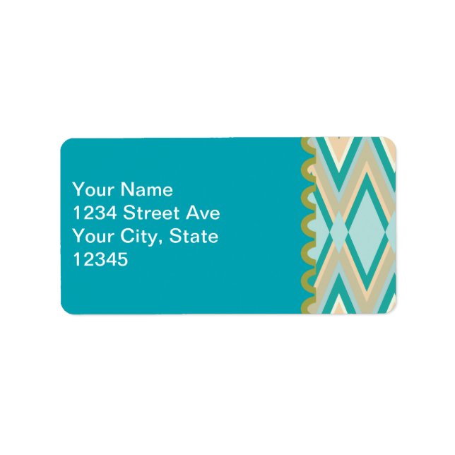 Etiqueta zigzag-phones diagonais (Frente)