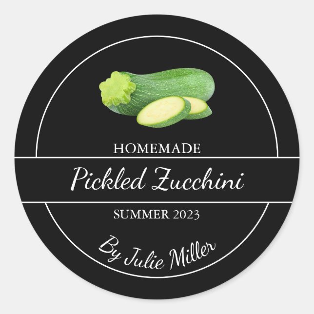 Etiqueta Zucchini Selecionada em Casa Simples (Frente)