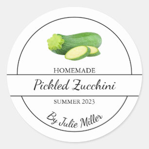 Etiqueta Zucchini Selecionada em Casa Simples
