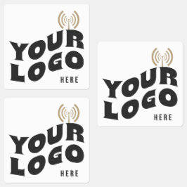 Etiquetas 30 Garrafa de água para logotipos comerciais quadr