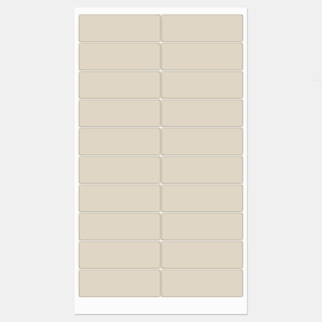 Etiquetas à prova d'água branca óssea (Folha)