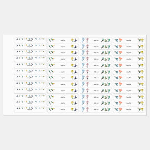 Etiquetas à prova d'água da escola de nomes person