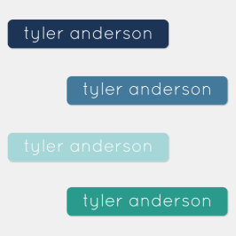 Etiquetas adesivas à prova d'água, de cor azul ver