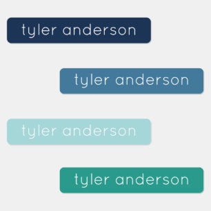 Etiquetas adesivas à prova d'água, de cor azul ver