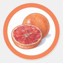 Etiquetas adesivas de círculo com sabor a toranja
