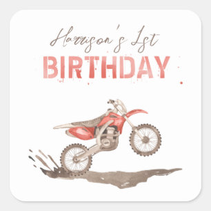 Etiquetas adesivas do Dirt Bike Party   Etiquetas