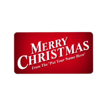Etiquetas Adesivas Personalizáveis de Feliz Natal