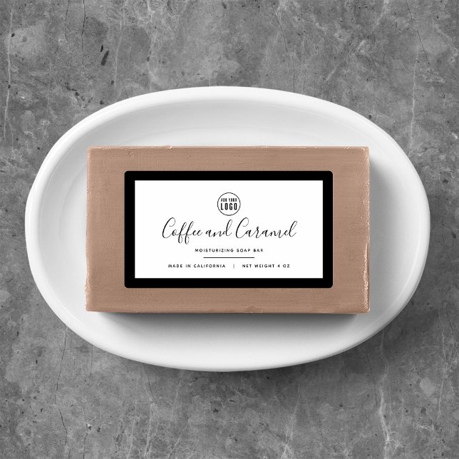 Etiquetas Adicione seu logotipo e seu produto de cor editáve (Criador carregado)