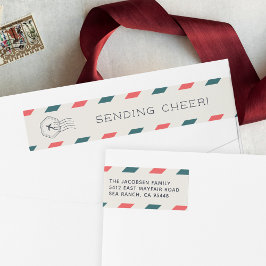 Etiquetas Air Mail | Holiday Return Address