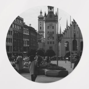 Etiquetas Alemanha Antiga Munique Igreja Marienplatz
