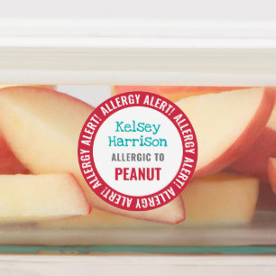 Etiquetas Alergia à prova d'água Alerta para Crianças Person