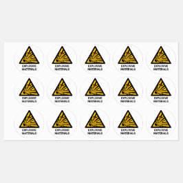 Etiquetas Alerta de materiais explosivos, risco de explosão