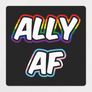 Etiquetas Ally AF II - Orgulho de Fila Trans com Sinalizador