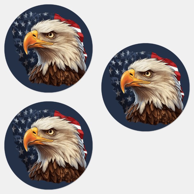Etiquetas American Flag Bald Eagle (Grupo)