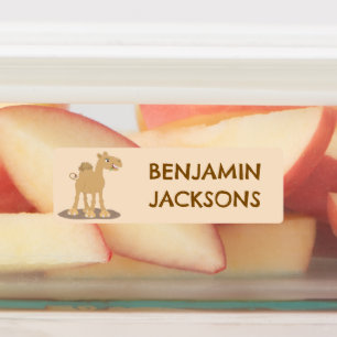 Etiquetas Animação de camelo feliz e bonito personalizada