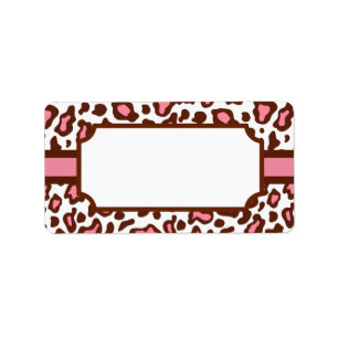Etiquetas animais do impressão do leopardo