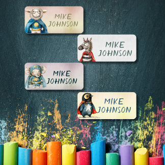 Etiquetas Animais Heroínas crianças à prova d'água chamam ro