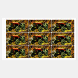 Etiquetas Anticorpo de Trator Vermelho Russo