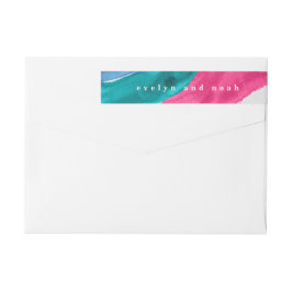 Etiquetas Aquarela Rosa Quente