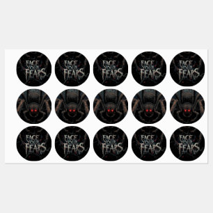 Etiquetas Aranha-Pesadela - Ilustração do Horror Escuro