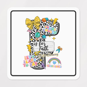 Etiquetas Arte Alfabética Personalizável “F é para” – Inspir