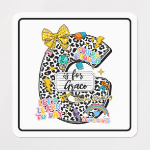 Etiquetas Arte Alfabética Personalizável “G é para” – Inspir