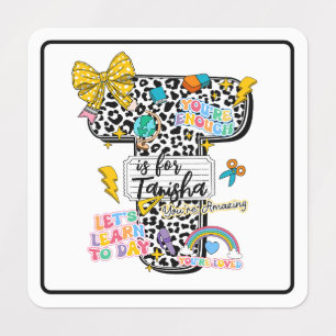 Etiquetas Arte Alfabética Personalizável “T é para” – Inspir