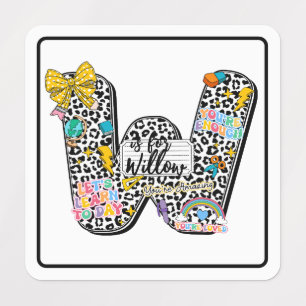 Etiquetas Arte Alfabética Personalizável “W é para” – Inspir