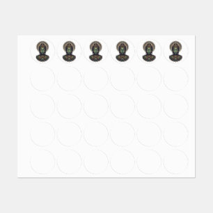 Etiquetas Arte de Meditação Sukti Budh Antiga - Pakit & Bamm