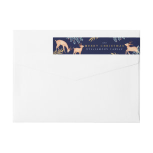 Etiquetas Árvore da meia-noite da rena & de Natal da