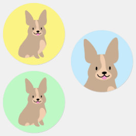 Etiquetas Autocolantes de Corgi Super Bonitos