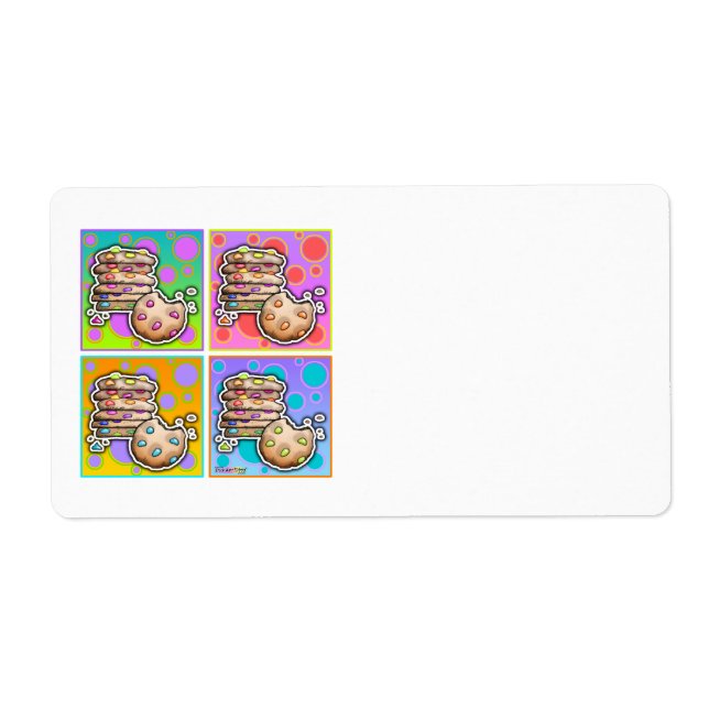 ETIQUETAS AVERY - COOKIES Pop Art (Frente)