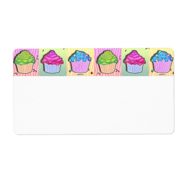 ETIQUETAS AVERY - CUPCAKES Pop Art (Frente)