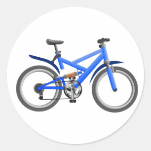 Etiquetas azuis da bicicleta