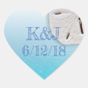 Etiquetas azuis do casamento do beira-mar do dóla