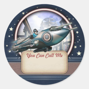 Etiquetas azuis do nome de etiqueta de Rocket