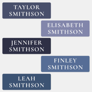 Etiquetas Azul Roxo Mínimo Simples Adicionar Sua Escola De N