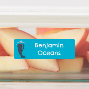 Etiquetas Baleias brancas e desenho animado de barco à vela