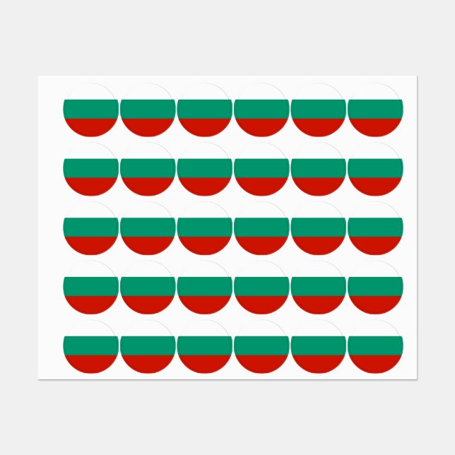 Etiquetas Bandeira da Bulgária (Folha)