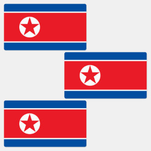 Etiquetas Bandeira da Coreia do Norte