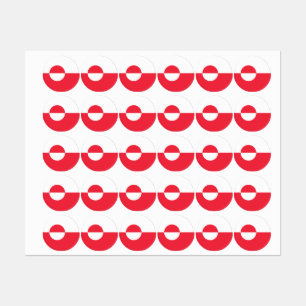 Etiquetas Bandeira da Gronelândia
